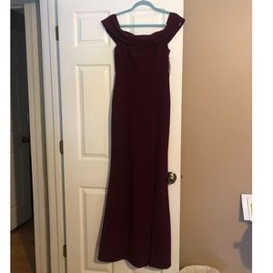 Women’s burgundy Bridesmaids dress for wedding